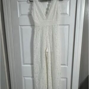 Petal & Pup Cream Lace Jumpsuit